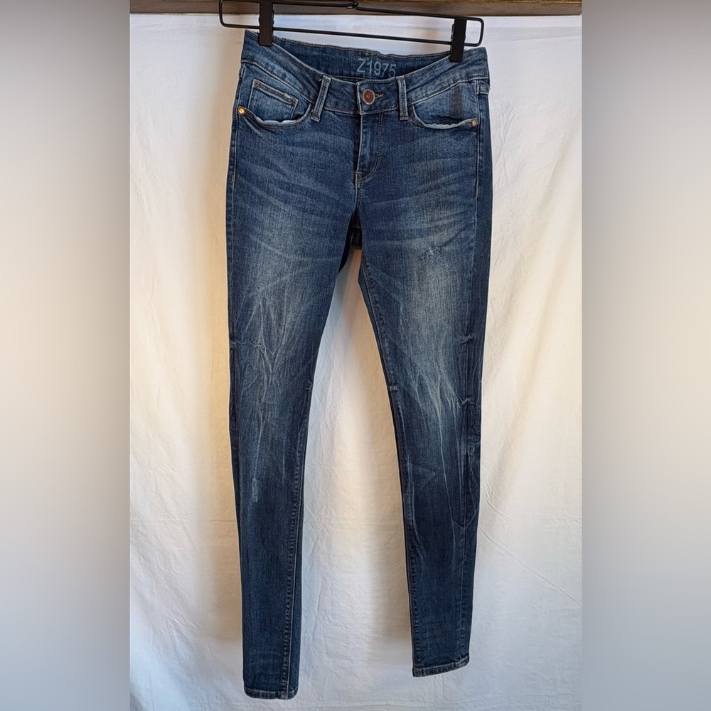 ZARA BASIC Jeans Mid Rise Skinny Fit Blue Denim Women’s 4 - Picture 2 of 10